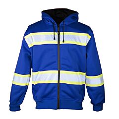 Kishigo B312 Heavyweight Hoodie, Class 1, Enhanced Visibility, Royal Blue/Lime, Size Medium