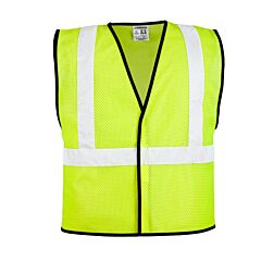 Kishigo 1571 Hook & Loop Mesh Vest, Economy, Class 2, Lime