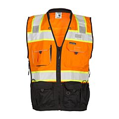 Kishigo S5003 Premium Black Series Surveyors Vest, Class 2, Orange