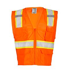 Kishigo 1196 All Mesh Contrast Safety Vest, Class 2, Orange