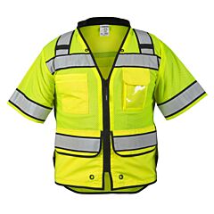 Kishigo S5014 High Performance Surveyors Vest, Class 3, Lime