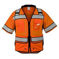 Kishigo S5015 High Performance Surveyors Vest, Class 3, Orange