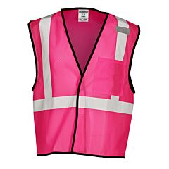 Kishigo B126 Single Pocket Mesh Vest, Economy, Enhanced Visibility, Pink