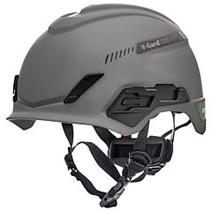 Msa 10204346 V-Gard H1 Safety Helmet, Fas-Trac Iii Pivot Ratchet Suspension, Ansi, Trivent, Gray