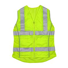 Pip 302-0312 R2 Women'S Fit Mesh/Solid Vest, 3 Pockets, Adj. Waist, Zipper