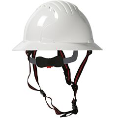 Pip 280-Ev6161-Ch-10 Jsp Full Brim Safety Helmet With Hdpe Shell, 4-Point Chinstrap, 6-Point Ratchet Suspension, White