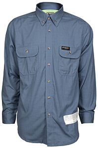 Mcr Safety Sbs1006X4T Summit Breeze Flame Resistant (Fr) Long Sleeve Shirt, Blue, Size 4X-Large/Tall