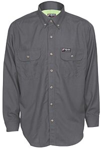 Mcr Safety Sbs1001Lt Summit Breeze Flame Resistant (Fr) Long Sleeve Shirt, Gray, Size Large/Tall