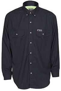 Mcr Safety Sbs1002Mt Summit Breeze Flame Resistant (Fr) Long Sleeve Shirt, Navy, Size Medium/Tall