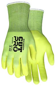 Mcr Safety 92723Hv Gloves, Cut Pro 10 Gauge Salt-N-Pepper Hppe/Synthetic Shell, Black Nitrile Foam Palm/Fingertips, Pack Of 12