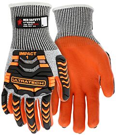 Mcr Safety Ut2952 Ultratech 13-Ga Cut Resistant Gloves Nitrile Orange