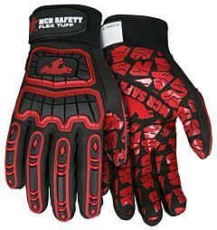 Mcr Safety Ft2905 Flex Tuff Multi Task Gloves Tire Tread Plm Black/Red