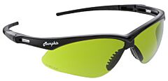 Mcr Safety Mp1120 Safety Glasses, Memphis Mp1 Black Frame, Greenfilter 2.0 Lens