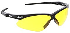 Mcr Safety Mp114Af Safety Glasses, Memphis Mp1 Black Frame, Amber Uv-Af Lens