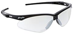 Mcr Safety Mp119 Safety Glasses, Memphis Mp1 Black Frame, I/O Clear Mirror Lens