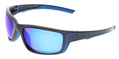 Mcr Safety Sr438B Safety Glasses, Swagger Sr4 Gun Metal, Blue Diamond Mirror Lens
