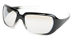 Mcr Safety Cr1219 Safety Glasses, Cr2 Black/Clear Frame, I/O Lens