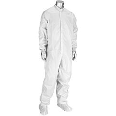 Uniform Technology Ccrc-89Wh-5Pk-3Xl White Coverall With Raglan Sleeves, Knit Cuffs, Size 3X-Large