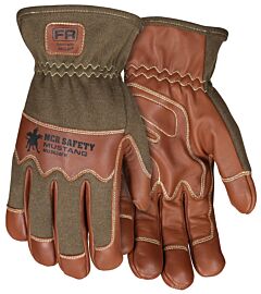 Mcr Safety Mu3624Fr Mustang Grain Goat Drivers Gloves, Nomex Back, Kevlar Lining, Wing Thumb, 14 Cal/Cm2 /Hrc2