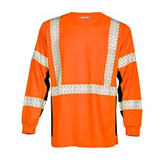 Kishigo 9135 Premium Black Series Long Sleeve Class 3 T-Shirt, Orange