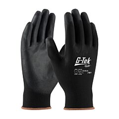 Pip 33-B125 G-Tek Gp, Black 13G Nylon Shell, Black Pu Coated Smooth Grip