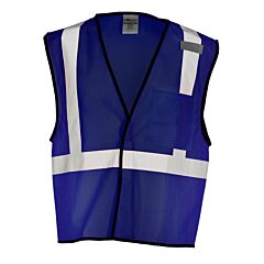 Kishigo B127 Single Pocket Mesh Vest, Economy, Enhanced Visibility, Navy Blue