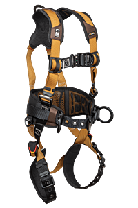 Falltech 7081Bfd Advanced Comfortech Gel 4D Construction Climbing Full Body Harness, Tongue Buckle Leg Adjustment