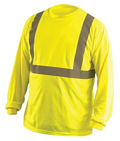 Occunomix Lux-Lset2B Long Sleeve Wicking T-Shirt, Birdseye, Class 2