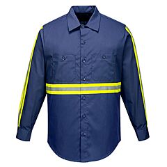 Portwest F125 Iona Work Shirt, Long Sleeve, Non-Ansi, Navy, Size 3X-Large
