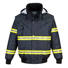 Portwest F126 Iona Enhanced Bomber Jacket, Non-Ansi, Navy, Size 3X-Large