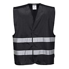Portwest F474 Iona 2 Band Vest, Non-Ansi, Black, Size Small/Medium