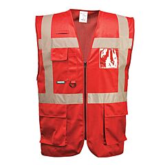 Portwest F476 Iona Executive Vest, Non-Ansi, Red , Size Large