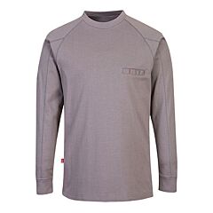 Portwest Fr33 Fr Antistatic Crew Neck T-Shirt, Nfpa 2112, Grey, Size 4X-Large