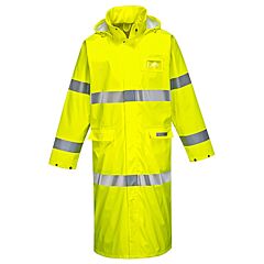 Portwest Fr44 Sealtex Fr Hi-Vis Coat 50", Class 3, Yellow, Size Small