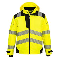 Portwest Pw360 Extreme Breathable Rain Jacket, Class 3, Yellow/Black, Size 4X-Large