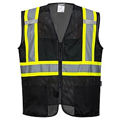 Portwest Us391 Iona Plus Mesh Non-Ansi Vest, Black, Size 4X-Large