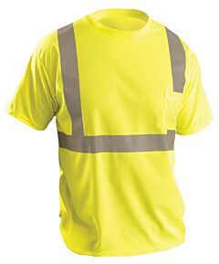 Occunomix Lux-Ssetp2B Standard Wicking T-Shirt W/Pocket, Birdseye, Class 2