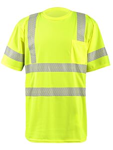 Occunomix Lux-Tssp3B Segmented Tape Short Sleeve T-Shirt, Class 3, Yellow