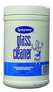 Sprayway Sw933 Glass Cleaner Wipes, 10" X 12", 6 Containers Of 40 Wipes