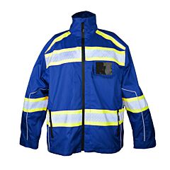 Kishigo B302 Premium Jacket, Class 1, Enhanced Visibility, Royal Blue/Lime