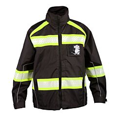 Kishigo B300 Premium Jacket, Class 1, Enhanced Visibility, Black/ Lime