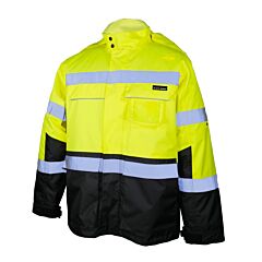 Kishigo Js140 Premium Black Series Heavy Duty Parka, Class 3, Lime