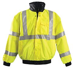 Occunomix Lux-Tjbj 4-Way Bomber Jacket, Solid, Yellow, Class 3
