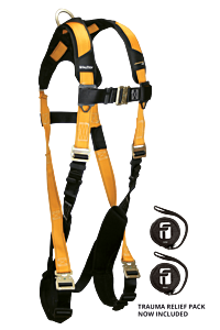 Falltech 7021Qc Journeyman Flex Standard Harness, Non-Belted Fbh Steel 1D Qc Legs/Chest