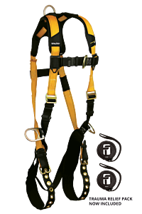 Falltech 7023 Journeyman Flex Standard Harness, Non-Belted Fbh Steel 3D Tb Legs Mb Chest