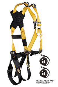 Falltech 7028 Journeyman Flex Crossover Climbing Harness, Fbh Steel 2D Tb Legs Mb Chest