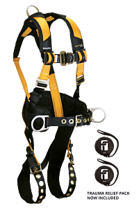 Falltech 7035Fd Journeyman Flex Construction Climbing Harness, Fbh Steel 3D, Fd Tb Legs Mb Chest
