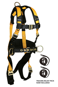 Falltech 7035Qc Journeyman Flex Construction Harness, Belted Fbh Steel 3D Qc Legs/Chest