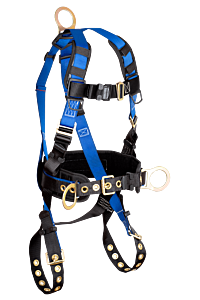 Falltech 7073 Contractor Fbh 3D Construction Harness, Belted Tb Legs Mb Chest