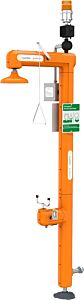 Guardian Gfr3317 Heated Safety Station With Eyewash, Ieee Compliant, Single Point Connection, Bottom Inlet, Rated For Class I, Division 2 Environment, Alarm Horn, Light And Remote Sensing Capability